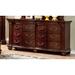 Hokku Designs Crispin 6 Drawer Double Dresser Wood in Brown/Green/Red | 36 H x 68 W x 22 D in | Wayfair JEG-8847E