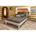 Loon Peak® Montana Collection Pine Platform Bed Wood in White | 47 H x 80 W x 88 D in | Wayfair LNPK7575 39269639