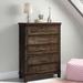 Loon Peak® Daramanivong 5 Drawer 38" W Dresser Wood in Brown | 51.75 H x 38 W x 16.75 D in | Wayfair LOPK7087 43226334