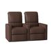 Latitude Run® Home Theater Row Seating (Row of 2), Leather in Brown | 42 H x 61 W x 39 D in | Wayfair LTTN3389 45520632