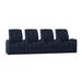 Latitude Run® Home Theater Row Seating (Row of 4) Microfiber/Microsuede in Blue | 44 H x 127.5 W x 40 D in | Wayfair LTTN3437 44427305