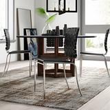 Ebern Designs Burel Side Chair Upholstered in Gray | 35 H x 17 W x 21 D in | Wayfair MCRR9973 31316688