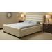 Lind Furniture Platform Bed Upholstered/Genuine Leather in Gray/White | 46 H x 88 W x 97 D in | Wayfair 403KB-Linen