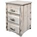 Loon Peak® Montana Collection 3-Drawer Pine Nightstand Wood in Brown/Green | 30 H x 20 W x 20 D in | Wayfair LNPK7618 39269781