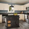 Harworth Kitchen Island w/ Granite Top Granite in Gray Laurel Foundry Modern Farmhouse® | 34 H x 41 W x 23 D in | Wayfair LRFY1368 32410937