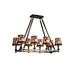 Meyda Lighting Balsam Pine 8 - Light Kitchen Island Linear Pendant, Copper in Brown/Gray | 29 H x 38 W x 17 D in | Wayfair 36610