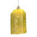 Meyda Lighting Metro Fusion 1 - Light Unique/Statement Geometric Pendant Glass in Yellow | 13.5 H x 5 W x 5 D in | Wayfair 19474