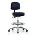 Perch Chairs & Stools Height Adjustable Doctor Stool w/ Foot Ring Metal in Gray/Black | 42.75 H x 24 W x 24 D in | Wayfair WLTRC2-BIMF-FR