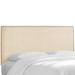 Mercer41 Pine Island Twill Panel Headboard Upholstered/Cotton in Black/Brown | 51 H x 78 W x 4 D in | Wayfair MRCR2762 28394358