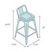 Palmieri Kicca 39.75" Bar Stool Plastic/Acrylic/Metal in Blue | 39.75 H x 21.25 W x 21.625 D in | Wayfair KC-5-BU