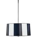 Robert Abbey Penelope 3 - Light Unique Drum Chandelier in White/Black | Wayfair S808