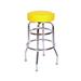 Richardson Seating Retro Home Swivel 30" Bar Stool Upholstered/Metal in Yellow | 30 H x 16.75 W x 16.75 D in | Wayfair 1952YEL