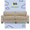 Serta at Home Serta Palisades Upholstered Tool-Free Assembly Straight Arm 78" Sofa for Living Room in Brown | 35 H x 78 W x 32.5 D in | Wayfair