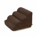 Snoozer Pet Products Scalloped 3 Step Pet Stair Fabric in Brown | 14 H x 21 W x 20 D in | Wayfair 60673