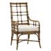 Tommy Bahama Home Twin Palms Seaview Arm Chair Upholstered/Wicker/Rattan/Genuine Leather in Brown | 41 H x 24 W x 27 D in | Wayfair 558-881-01