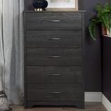 South Shore Fusion 5 Drawer Chest Wood in Gray | 48.75 H x 31 W x 19.5 D in | Wayfair 11317