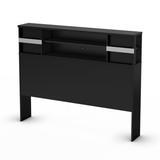 South Shore Step One Full Bookcase Headboard Wood in Black | 44.75 H x 56 W x 8.75 D in | Wayfair 3107093