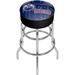 Trademark Global NHL Swivel 31" Bar Stool Wood/Leather in Brown/Gray | 31 H x 20 W x 20 D in | Wayfair NHL1000-EO-WM