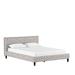 George Oliver Baxman Standard Bed Upholstered/Metal/Cotton/Linen in White | 36 H x 63 W x 84 D in | Wayfair VKGL7533 34788083