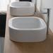 Scarabeo by Nameeks Next Vitreous China Square Vessel Bathroom Sink in White | 7.1 H x 28 W x 18.1 D in | Wayfair Scarabeo 8306-No Hole