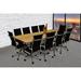 Symple Stuff Contemporary Rectangular Conference Table Set Wood/Metal in Black | 96 W in | Wayfair SYPL4342 43986893