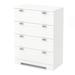 South Shore Reevo 4 Drawer Chest Wood in White | 40.25 H x 33 W x 19 D in | Wayfair 3840034