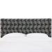 World Menagerie Thomas in Falcon Block Ink Panel Headboard Upholstered/Linen/Cotton in Black | 51 H x 56 W x 4 D in | Wayfair WDMG7247 33339585