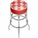 Trademark Global Coca Cola Swivel 31" Bar Stool Upholstered/Metal in Red/White | 31 H x 20 W x 20 D in | Wayfair coke-1000-v10