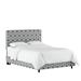 Wrought Studio™ Edford Medallion Standard Bed Upholstered/Metal/Polyester in Black | 51 H x 56 W x 78 D in | Wayfair VKGL7503 34787997