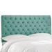 Willa Arlo™ Interiors Deeanna Velvet Upholstered Panel Headboard Upholstered in Blue/Brown | 54 H x 62 W x 4 D in | Wayfair WRLO6745 40762600