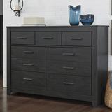 Lark Manor™ Penndel 7 Drawer Dresser Wood in Brown/Gray | 42.78 H x 61.26 W x 15.91 D in | Wayfair WADL9009 32556730