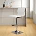 Wade Logan® Stoke Gifford Swivel Adjustable Height 34" Extra Tall & Bar Stool Upholstered/Metal in White | 16.75 W x 20 D in | Wayfair