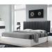 Brayden Studio® Alamea Platform Bed Upholstered/Faux leather in Black | 45 H x 82 W x 84 D in | Wayfair WLGN4496 34449697