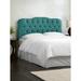 House of Hampton® Danicia Tufted Panel Headboard Upholstered/Linen in Green/Brown | 51 H x 78 W x 4 D in | Wayfair WRLO6685 40762150