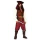 "PIRATE" (shirt with vest, pants, belt, boot covers, headband, hat, eye-patch) - (XXL)