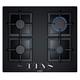 BOSCH - Gas Hob BOSCH PPP6A6B20 60 cm Black (4 cooking areas)