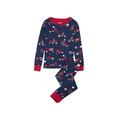 Hatley Boy's Lange Schlafanzüge Long Sleeve Pyjama Pajama Set, (Red Farm Tractors), 8 Jahre