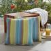 Bayou Breeze Ny Sunbrella Astoria Lagoon Stripe Indoor/Outdoor Throw Pillow Polyester/Polyfill/Acrylic | 22 H x 22 W x 6 D in | Wayfair