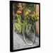 August Grove® 'Bicycle Flower Basket' Framed Photographic Print On Canvas Metal in Green | 32 H x 24 W x 2 D in | Wayfair AGGR3598 38304053