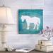 August Grove® 'Farm Horse' Print on Wrapped Canvas in Blue/White | 14 H x 14 W x 2 D in | Wayfair AGGR5106 39249363