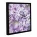 Winston Porter Petales Violets Framed Graphic Art on Wrapped Canvas in Indigo | 14 H x 14 W x 2 D in | Wayfair AGGR6293 39852938