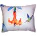 August Grove® Alois Hummingbird & Trumpet Vine No Cord Outdoor Rectangular Throw Pillow Polyester/Polyfill blend | 16 H x 20 W x 6 D in | Wayfair