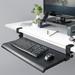 Aidata U.S.A Desk-Clamp Keyboard Tray, Metal in Black | 3.75 H x 32 W in | Wayfair KB-1010