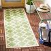 Green/White 27 x 0.25 in Area Rug - Winston Porter Herefordshire Geometric Green/Beige Indoor/Outdoor Area Rug | 27 W x 0.25 D in | Wayfair