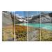 Design Art 'Crystal Clear Lake Among Mountains' 4 Piece Photographic Print on Metal Set Canvas in Green | 28 H x 48 W x 1 D in | Wayfair