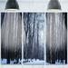 Design Art 'Thick Woods in Winter Forest' 3 Piece Photographic Print on Metal Set Canvas in Blue/Green | 28 H x 36 W x 1 D in | Wayfair MT13990-3P