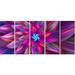 Design Art 'Huge Purple Pink Fractal Flower' Graphic Art Print Multi-Piece Image on Canvas in Indigo/Pink | 28 H x 60 W x 1 D in | Wayfair