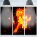 Design Art 'Abstract Running Fire Horse' 3 Piece Graphic Art on Metal Set Canvas | 28 H x 36 W x 1 D in | Wayfair MT13455-3P