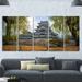 Design Art 'Matsumoto Castle Japan' Photographic Print Multi-Piece Image on Canvas in Blue/Green/Orange | 28 H x 60 W x 1 D in | Wayfair