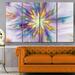 Design Art 'Large Exotic Colorful Flower' Graphic Art Print Multi-Piece Image on Canvas in Indigo | 28 H x 48 W x 1 D in | Wayfair PT15524-271